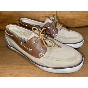 Polo Ralph‎ Lauren Shoes Men 10 D Topsiders Rylander Leather Canvas